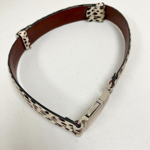Vintage HenrI Bendel NY leopard hair calf leather adjustable belt USA to 30 main image 5